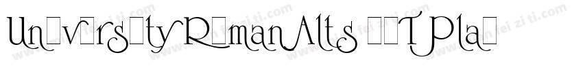 University Roman Alts LET Plain1.0字体转换